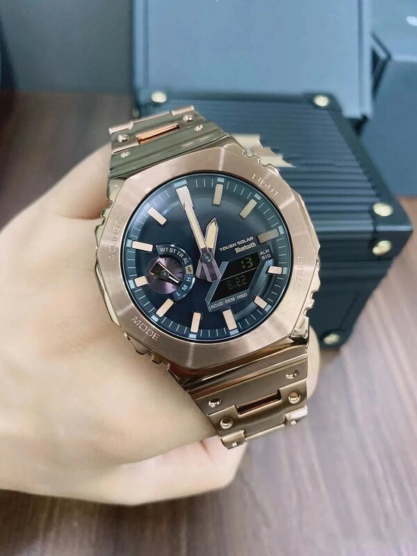 Men's Sports Digital 2100 Watch Alloy Oak Dial LED Waterproof World Time Full function All hands can operate GM Series