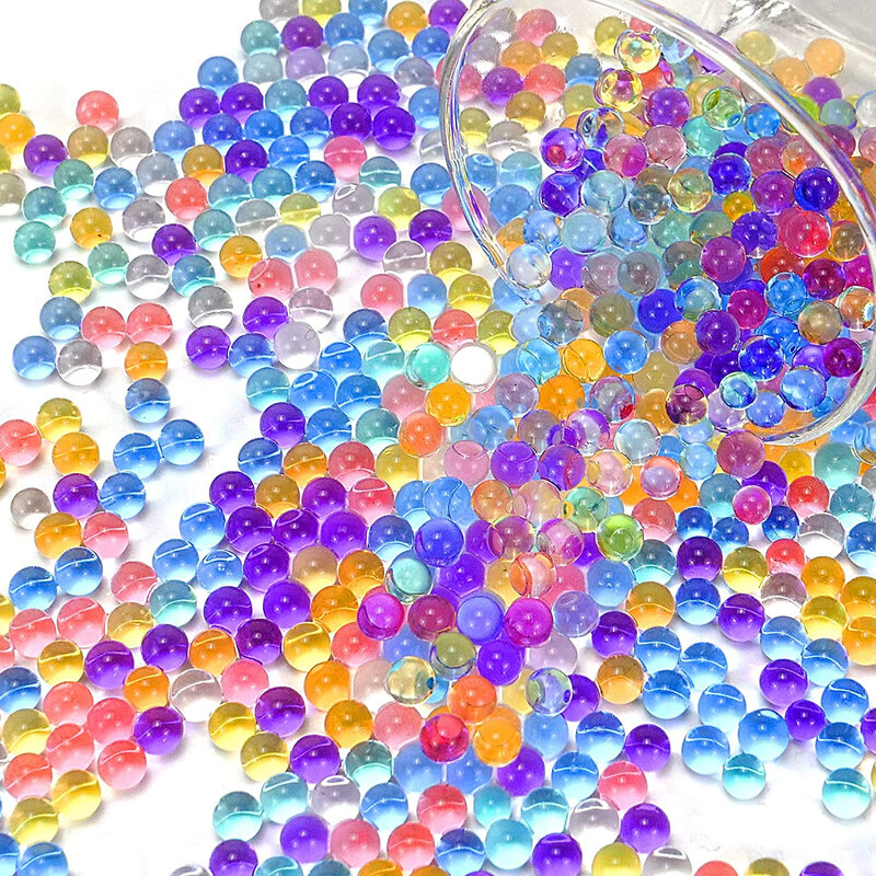 Bolas de hidrogel de 7000 piezas de 2,5 cm, bolas de agua de polímero de alta elasticidad, bolas de agua que cultivan el agua, jarrón de tierra de cristal, rellenos, decoración del hogar y boda