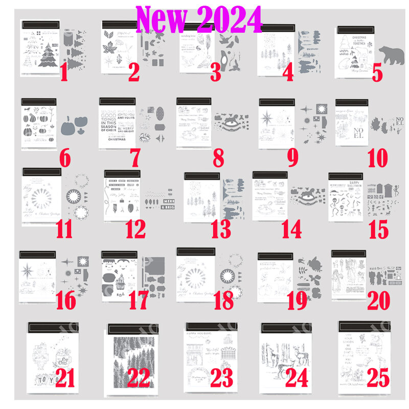 2024 мини-каталог, Новый рождественский штамп, штампы для рукоделия, фотоальбом, карточки, декоративные штампы для скрапбукинга, рукоделие