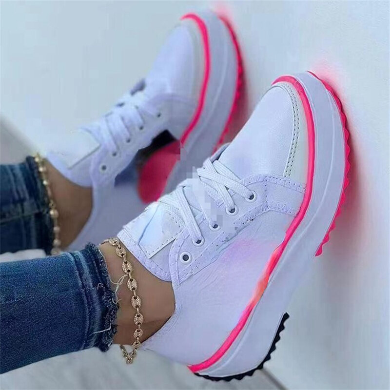 Women's Shoes 2022 Spring New Fashion Pattern Canvas Vulcanized Shoes Breathable Casual Adult Lace Up Round Toe Zapatilla Mujer