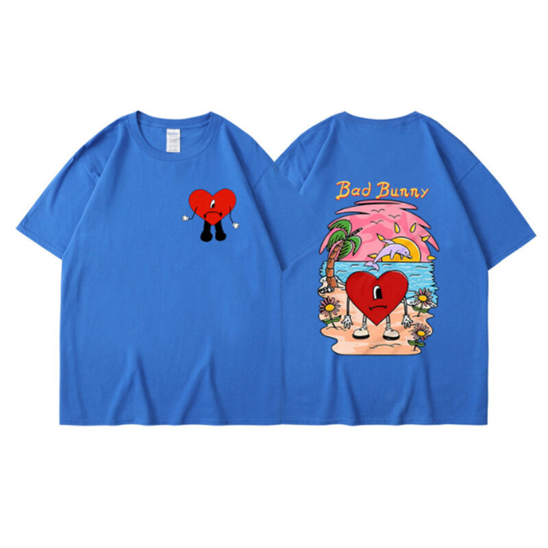 Bad Bunny UN VERANO SIN TI Graphics Men T Shirt Hip Hop Street Summer Music Album Print Short Sleeve y2k Clothes Unisex Tops Tee