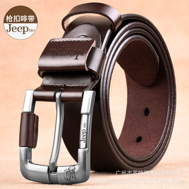 Winter Wide Belt Male Brown Wrap Buckle Versatile Single Loop Spot Jeans  leather belt