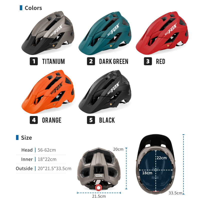 Batfox mtb capacete da bicicleta nova alta qualidade ciclismo capacete da bicicleta de estrada respirável mountain bike capacetes para homens mtb casque velo