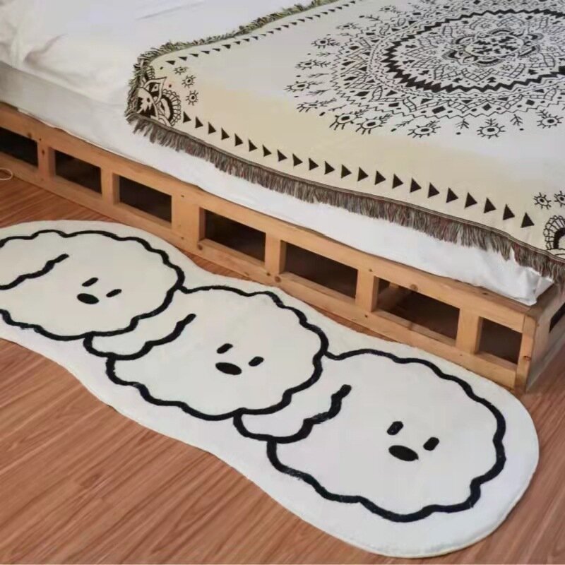 Cartoon Cat Rug Creative Sleepy Cat  Carpet Cute Dog Plush Door Mat Soft Non-slip Animal Floor Mat for Living Room Home Decor