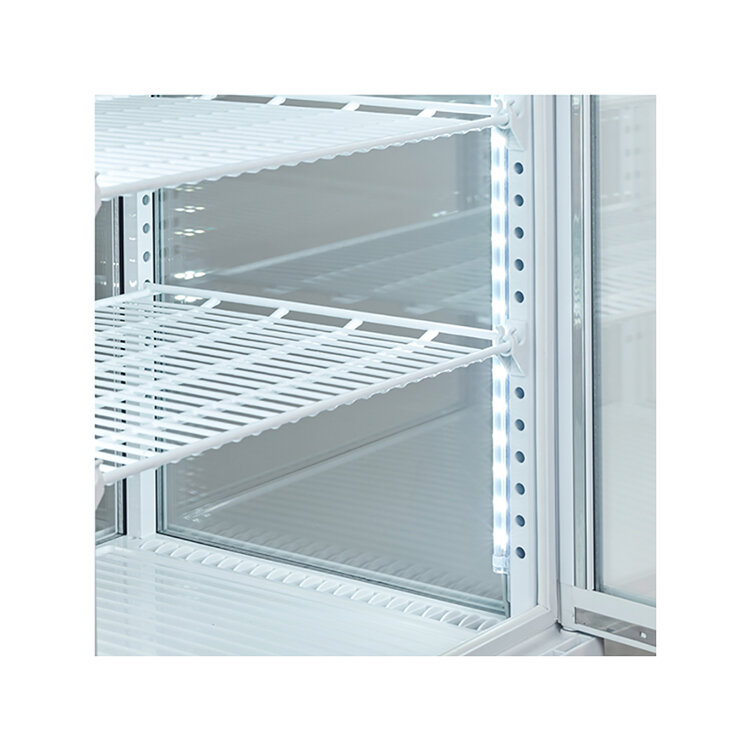 Congelatore verticale industriale della vetrina del dispositivo di raffreddamento dell'esposizione della birra della porta di vetro di ultima progettazione XC-238L