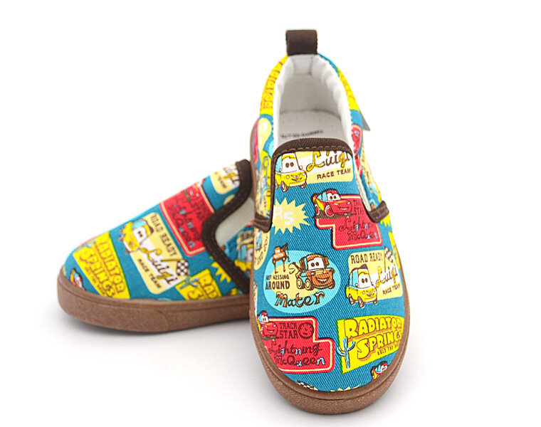 Disney-zapatos de lona con diseño de carreras de coches para niños, zapatillas de deporte con diseño de Historia de carreras, calzado para guardería, botas para niños pequeños