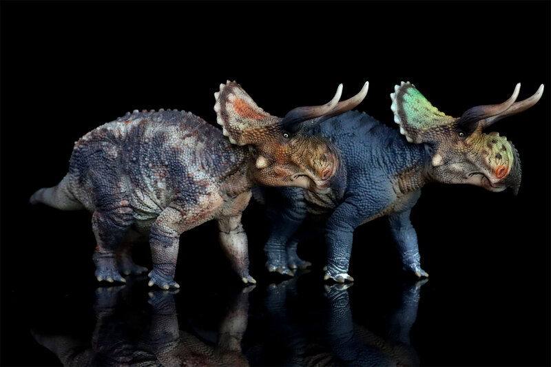 GRTOYS & HaoLongGu 1/35 Nasutoceratops Titusi 피규어 쥬라기 공룡 교육 동물 모델, 성인 어린이 장난감 선물 장식