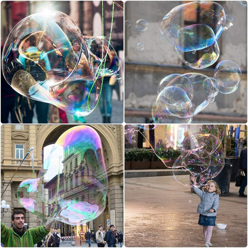 Posinko Riesige Blase Zauberstab Blase Spielzeug Blase Maker für Kinder aus Edelstahl Große Blase Spielzeug Teleskop Design Einfach tragen