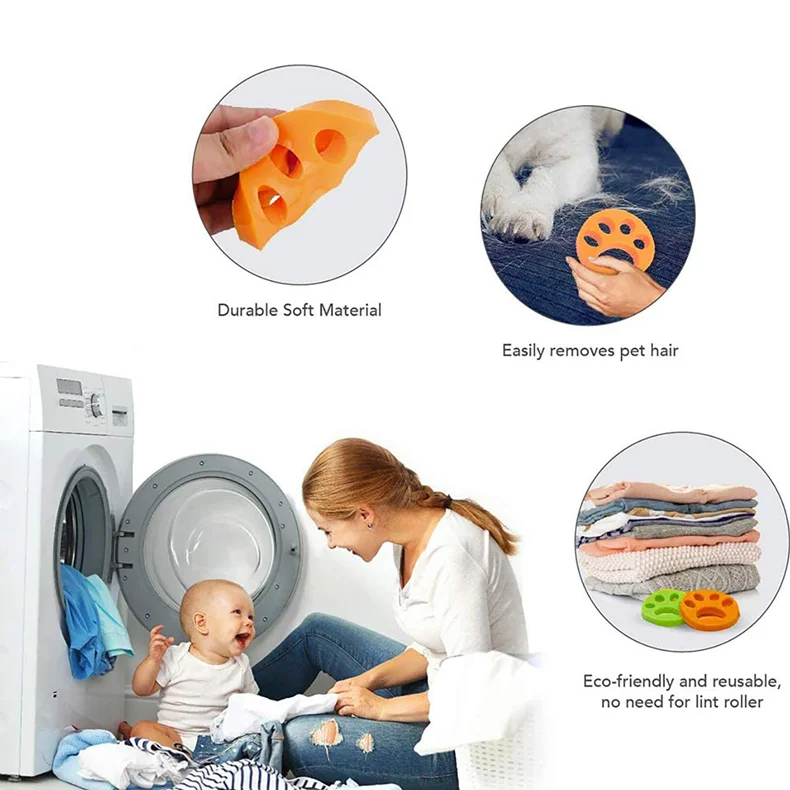 Brush Pet Hair Remover for Your Laundry-Add To Washer Dryer