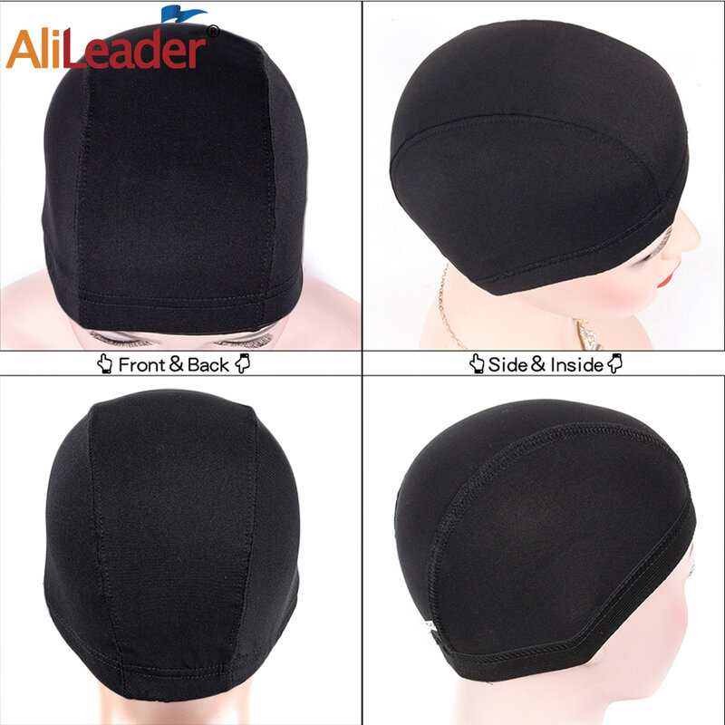 5 pz/lotto Mesh Dome Cap Glueless Wig Weaving Cap cappuccio a cupola estensibile per parrucca che fa il cappuccio a cupola elastico all'ingrosso per fare parrucche