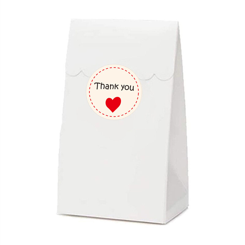 500Pcs 1Inch Vintage Thank You Stickers For Bussiness Hearts Handmade Round Card Wrap Label Sealing Sticker Decor Stationery
