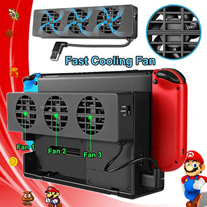 Lüfter Kühler Für Nintendo Switch Game Konsole DC 5V USB Kit Fan Zubehör Unterstützung Befehl Belüftung Kälte