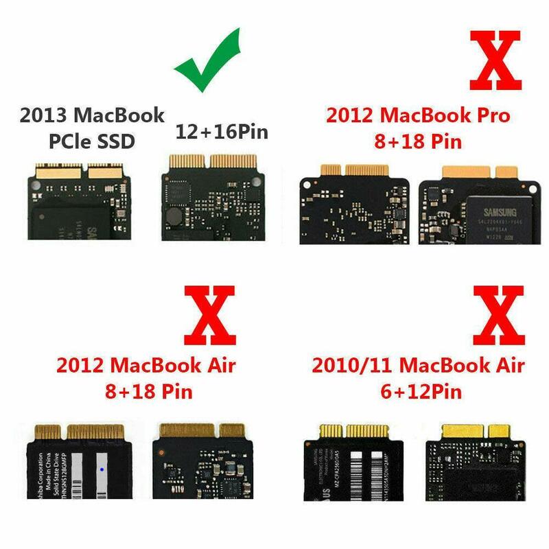 Untuk MacBook Air Pro, kualitas tinggi 12 + 16 pin SSD Ke untuk komputer PC PCI-e kartu adaptor M.2 kunci M (NGFF) Aksesori Converte H9Z4