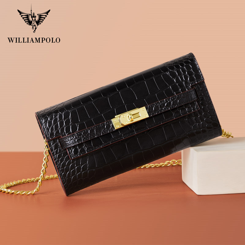 Williams Polo-cartera multifuncional para mujer, bolso de mano para teléfono móvil, monedero de gran capacidad, tarjetero de viaje, funda para pasaporte