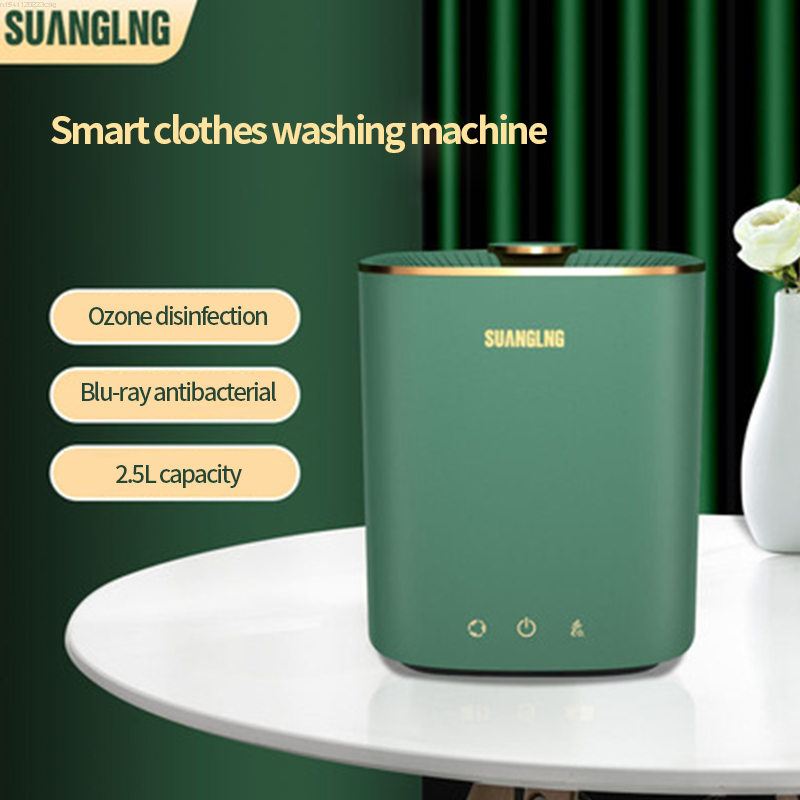 Xiaomi suanglng portátil máquina de lavar roupa 2.5l capacidade pequena roupa interior meia limpeza um-chave início mini arruela para viagens em casa