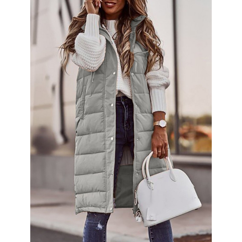 코튼 의류 여성 조끼 탑 코트 및 재킷 여성용, 신상 클래식 롱 패딩 아우터 코트 후드, 2022 세일