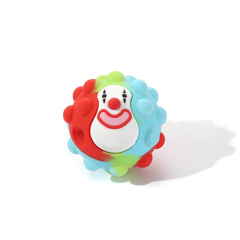 3D рукоятка в виде клоуна, шарик на палец, вентиляционный шар, силиконовый рельеф давления, аксессуары для подарков, оптовая продажа или Прям...