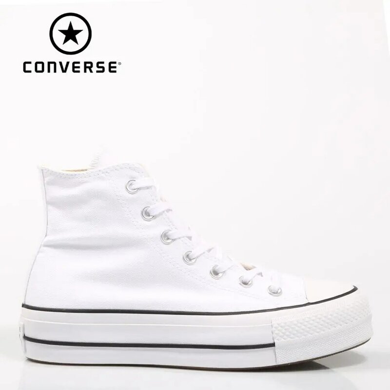 Converse Chuck Taylor All Star Platform Clean High Top SNEAKERS bianche scarpe da donna Casual Fashion 69224