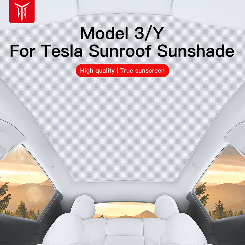 YZ For Tesla ModelY Model3 2022 Sunshade For Tesla Car  Model 3 Sunshade Roof Sunscreen Insulation Baffle Model Y Accessories