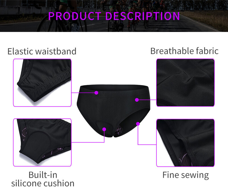 WOSAWE-ropa interior de ciclismo para mujer, pantalones cortos 3D de secado rápido, ajustados, almohadilla de Gel para bicicleta de montaña, cuecas masculinas