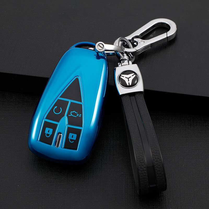 TPU Car Remote 34 Button Key Cover Case Shell for Changan CS35PLUS CS55PLUS CS75PLUS 2019-2020 Key Bag Fob Holder Protection