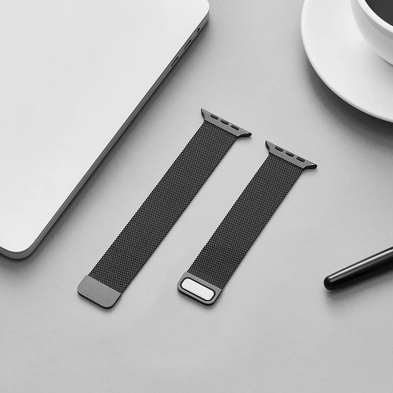 Straps For Apple Watch Series 8 7 6 Band SE 44/40mm for iWatch 5 4 Milanese Strap for Applewatch 45mm Ultra49mm Stainless Steel