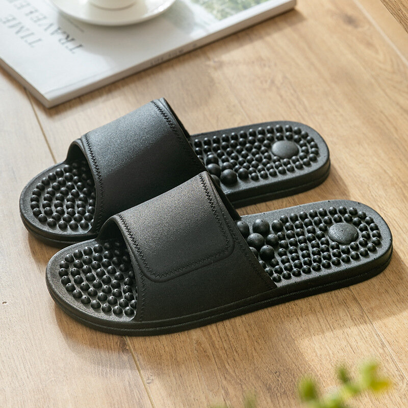 2022 Massage Slippers Sandals for Women Men Unisex Indoor Non-slip Solid Soft Bottom Couple Flip Flops Home Bathroom Shoes