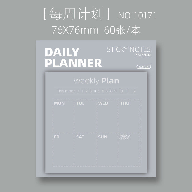 New Weekly Daily Planner Tracker To do Sticky Notes Memo Pad Notepad Posted It Pads Office School Supplies Korean Stationery In