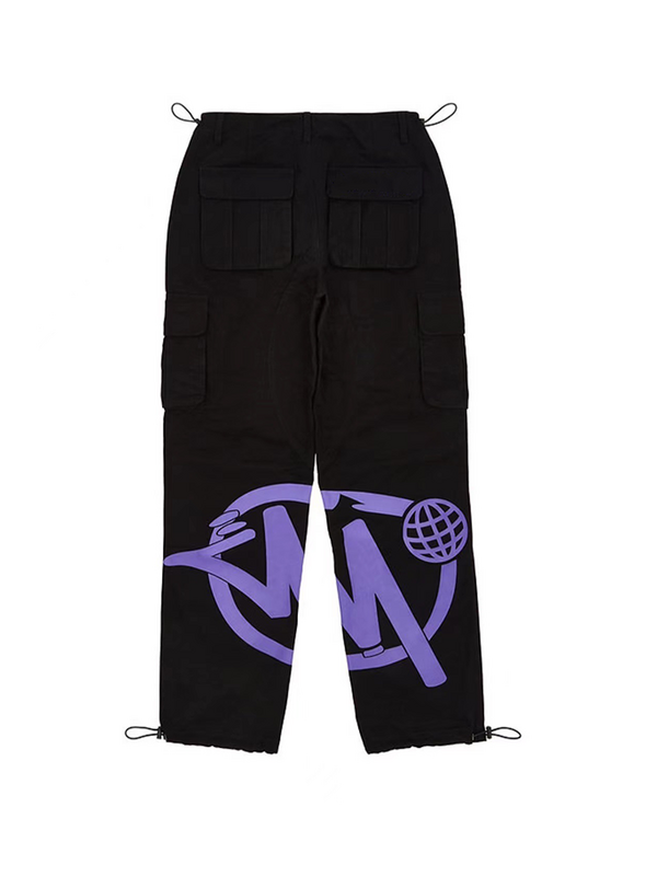 2023 минус два уличных кармана прямые брюки штаны с принтом букв хип-хоп Y2k мужские брюки-карго осенние женские джоггеры