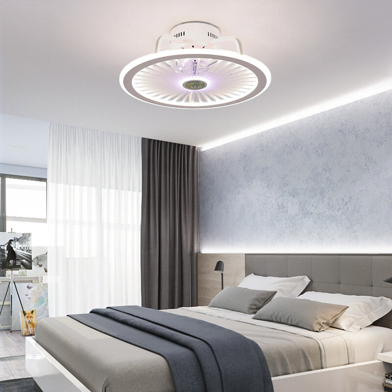 Светодиодный потолочный вентилятор с дистанционным управлением, современная лампа с лампой, вентилятор с дистанционным управлением, 50 см, аксессуары для украшения спальни