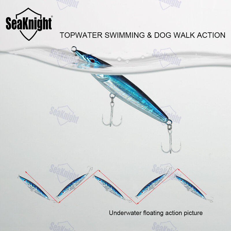 SeaKnight – leurre de pêche flottant SK054, crayon, appât dur de pêche en surface, accessoires de pêche au lancer Long, 16g, 110mm