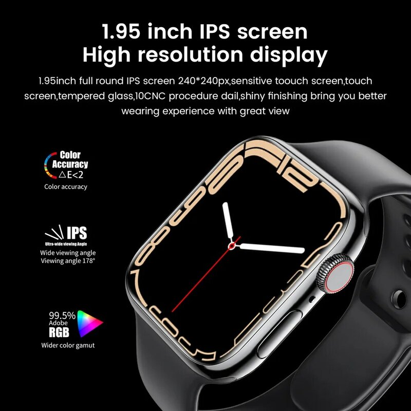 Lucky – montre connectée avec appels Bluetooth pour hommes et femmes, Bracelet de Sport, moniteur de fréquence cardiaque, pour Android IOS