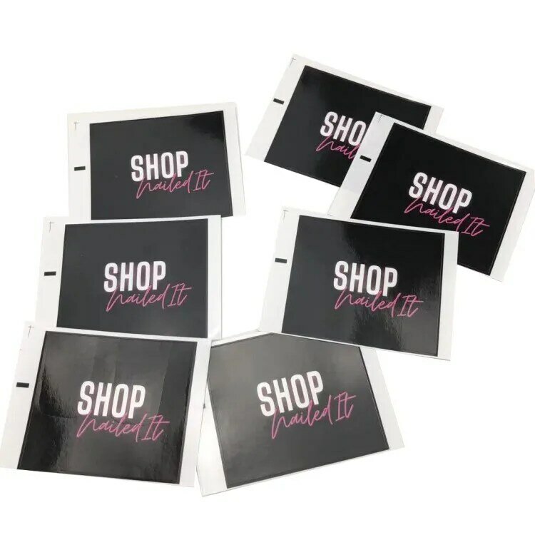 تخصيص مربع أسود حزمة الهدايا ملصقات DIY بها بنفسك شركة الزفاف شعار الديكور تسميات أي حجم وأي ألوان