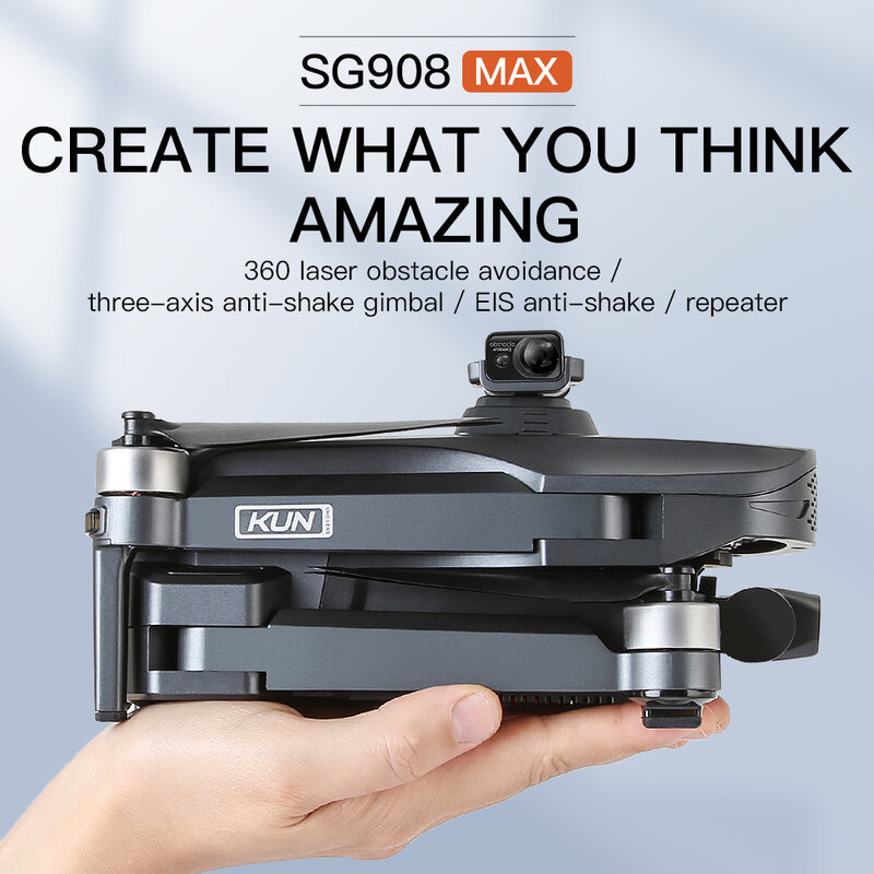 ZLL-Drone SG908 MAX avec caméra HD professionnelle 4K, cardan 3 axes, drones GPS, 5G, WiFi, FPV, 3km, évitement d'obstacles, VS KF101 Max