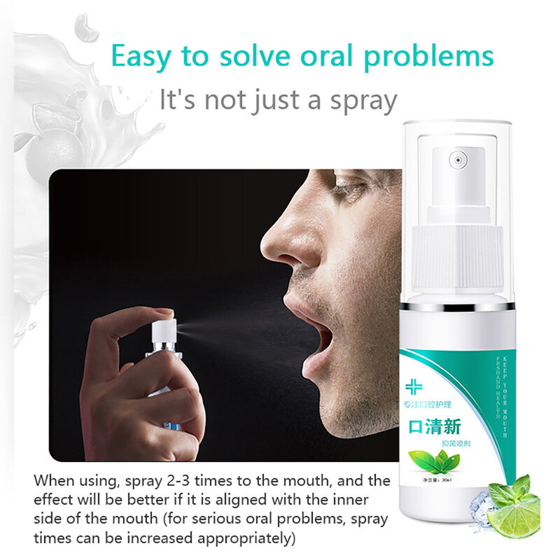 Spray rafraîchissant pour hommes et femmes, Spray pour éliminer la mauvaise haleine, Portable, à tout moment et en tout lieu, 2022