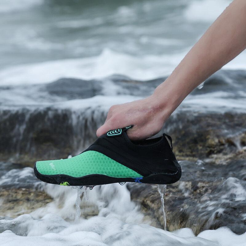 ผู้ชาย Quick-Dry รองเท้าน้ำรองเท้า Aqua ในต้นน้ำ Antiskid กีฬากลางแจ้งสวมใส่รองเท้าผ้าใบชายหาด