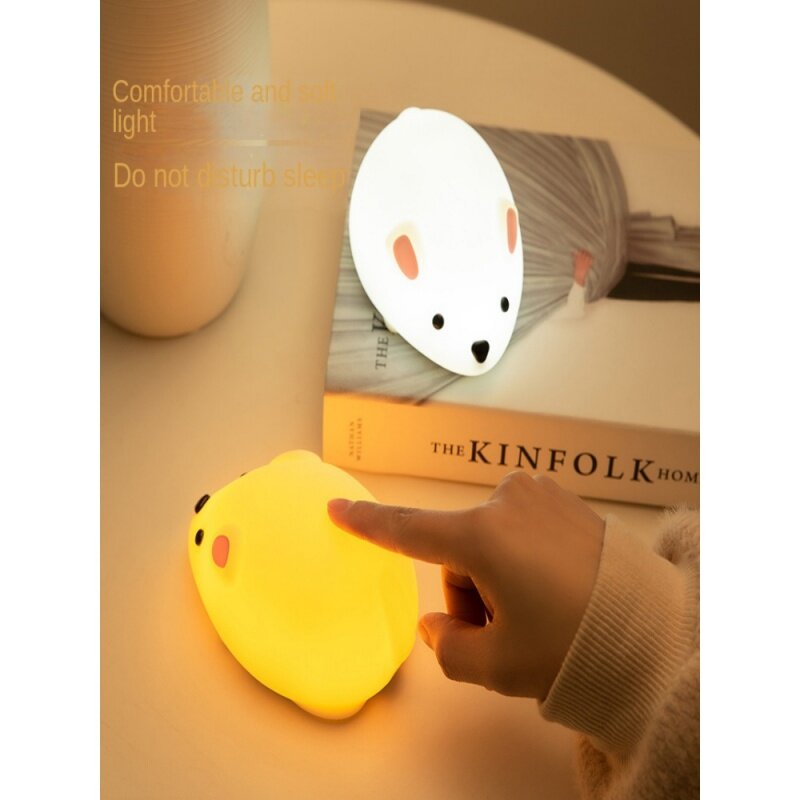 Lampe de nuit en silicone Dudu Rabbit, recharge USB, raquette de télécommande colorée, veilleuse, veilleuse