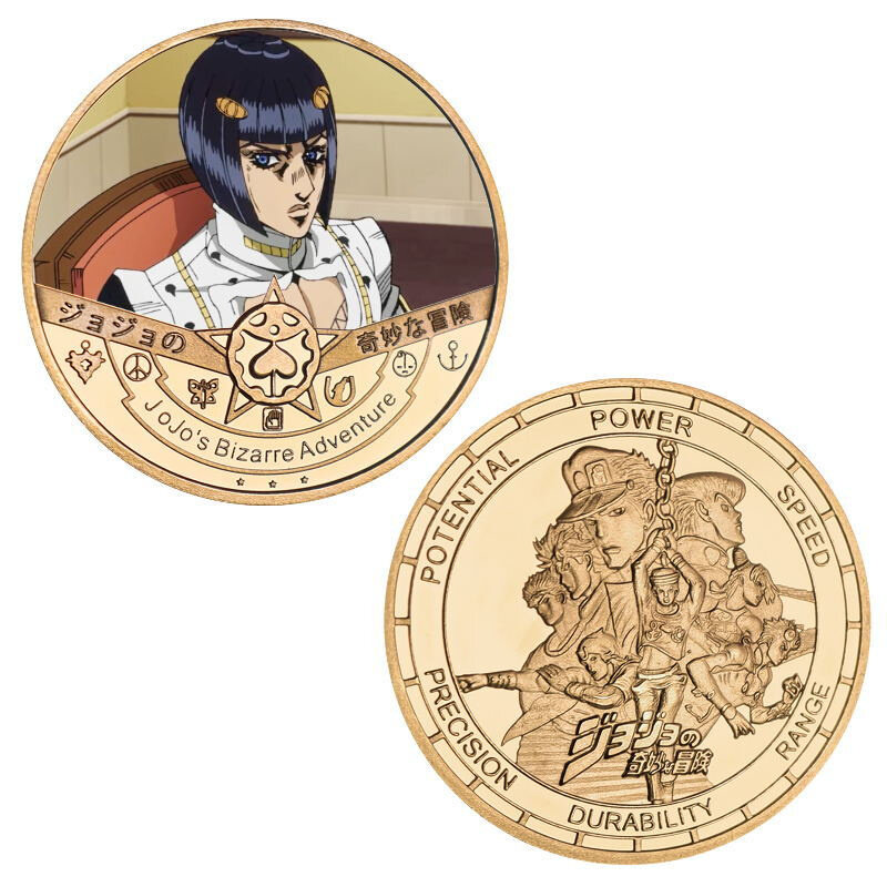 Jojo Bizarre Adventure Metal Commemorative Coin Cosplay Anime Prop Accessories