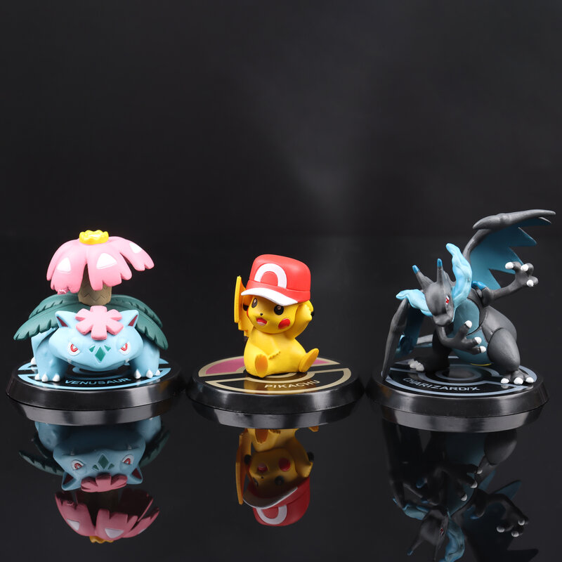 6 tipos pokemon original tomy figura modelo bonecas brinquedo pokemon pikachu coleção modelo criança presente de aniversário pikachun anime figuras