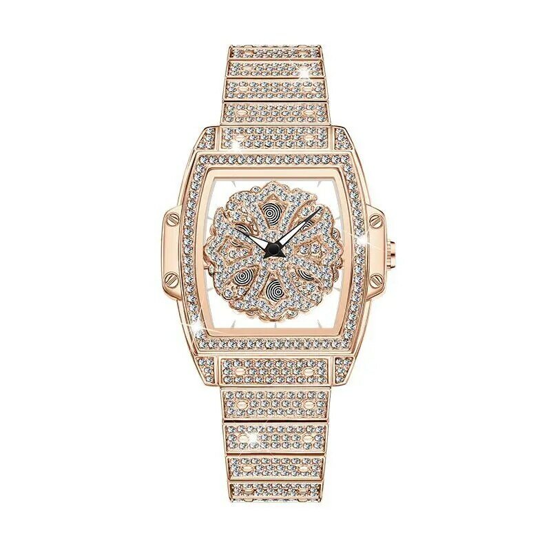 Mobangtuo Vrouwen Vrijetijdsbesteding Mode Horloge Prachtige Diamanten Ingelegd Horloge Roestvrij Staal Quartz Vrouwen Horloge