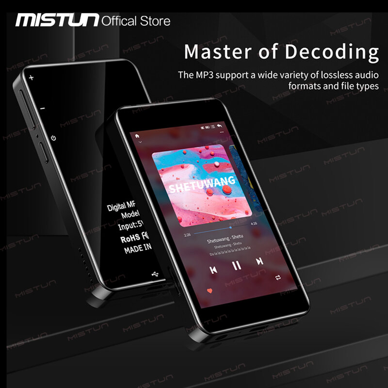 Reproductor de música MP3 HIFI de alta resolución con pantalla táctil de 3,6 ", Bluetooth, WiFi, Android, reproductor de vídeo MP4, altavoz/FM/E-book/grabadora/navegador