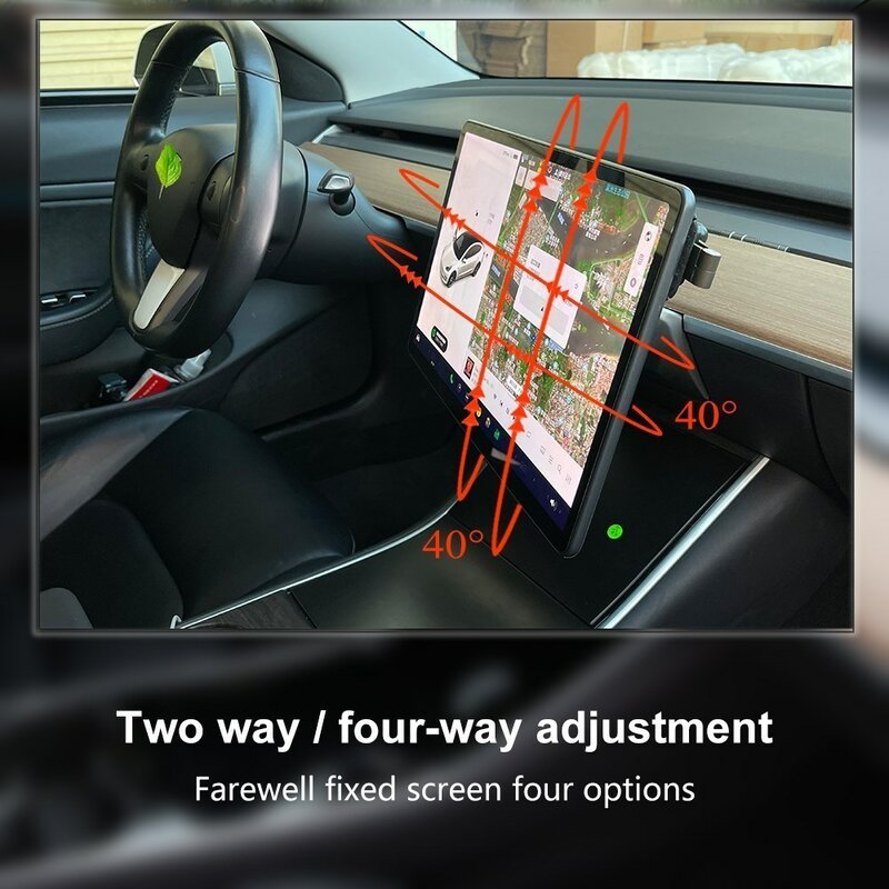 Nieuwe Voor Tesla Model 3/Y Gps Stand Navigatie Scherm Roterende Houder Links Rechts Swivel Beugel Auto Accessoires