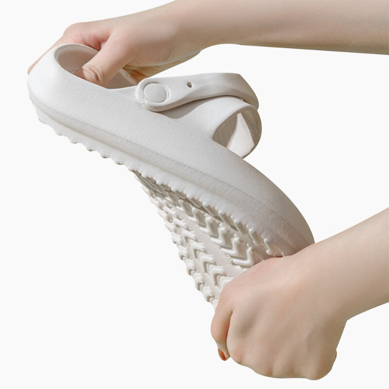 YISHEN Sandal Pria Sandal Platform Tebal Musim Panas Sepatu Jelly Sandal Datar Pasangan Sepatu Chunky Wanita Chaussons Sandalias Hombre