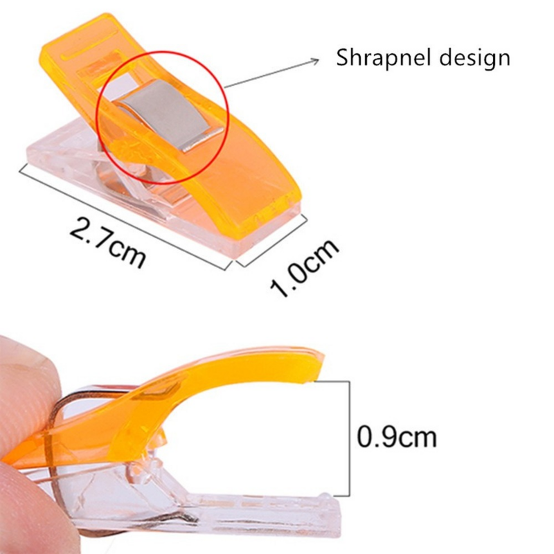 10/20pcs Binding Clamps for Quilting Sewing Knitting Plastic Needlework 2 SIZE Clip Fabric (Random Color)