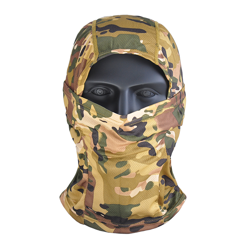 Pasamontañas de camuflaje, máscara facial completa para CS Wargame, ciclismo, caza, ejército, casco militar, forro táctico, Airsoft, gorro, bufanda