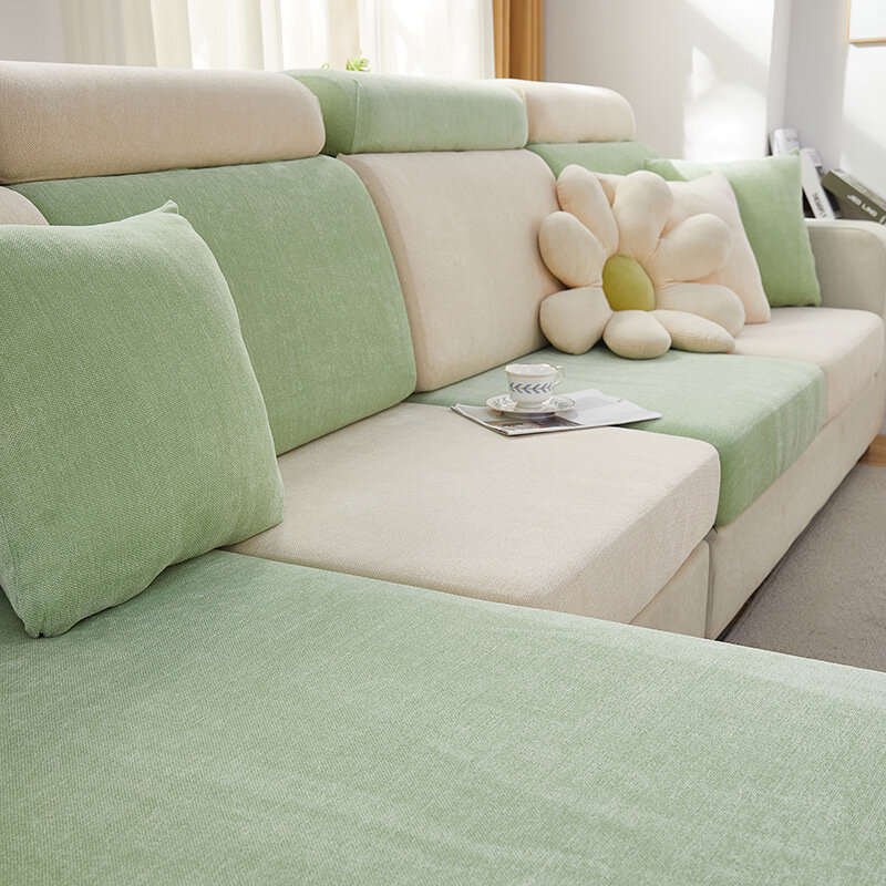 Universal sofá tampa, anti-risco, tudo incluído, chenille, com costas elásticas