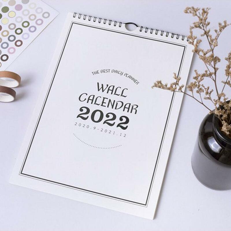 2022 Простой настенный календарь, еженедельный и ежемесячный планировщик, календарь-органайзер, офисный, домашний настенный ежедневный план...