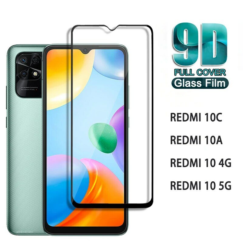 Redmy 10C Tempered Glass For Xiaomi Redmi 10C 10A Redme 10 C Redmi10C 6.71" Screen Protector Safety Protective Phone Film