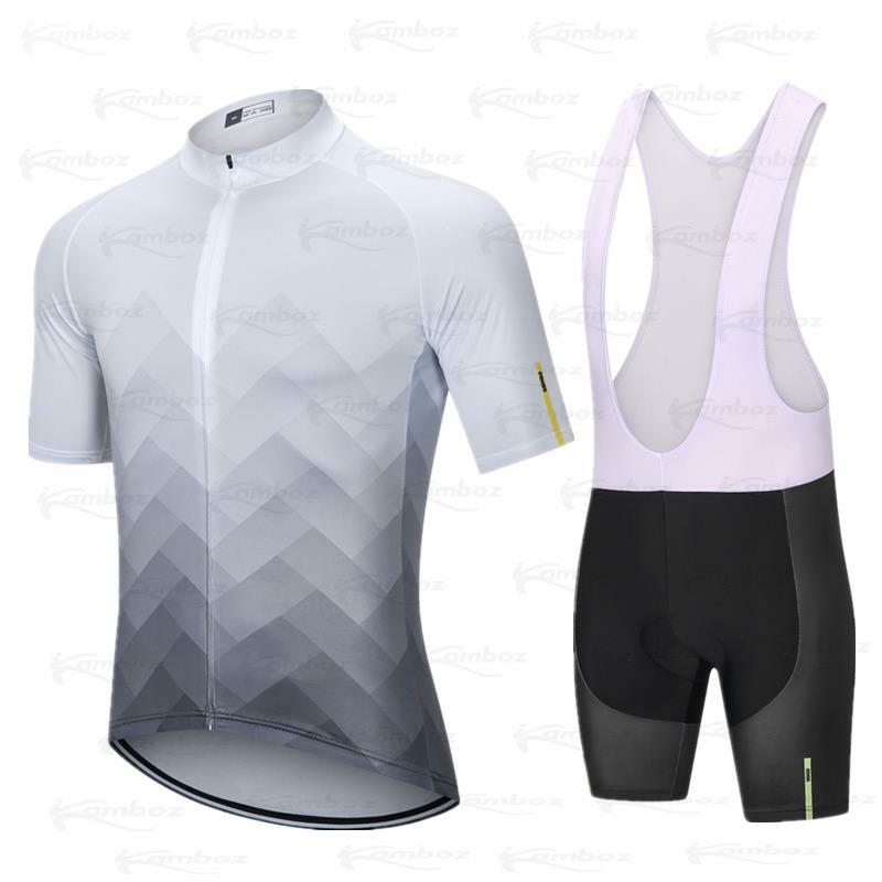 2021 Set Celana Pendek Sepeda Jersey Pakaian Tim Bersepeda Ropa Ciclismo Celana MTB Pakaian Bawahan Bersepeda Cepat Kering Musim Panas Pria