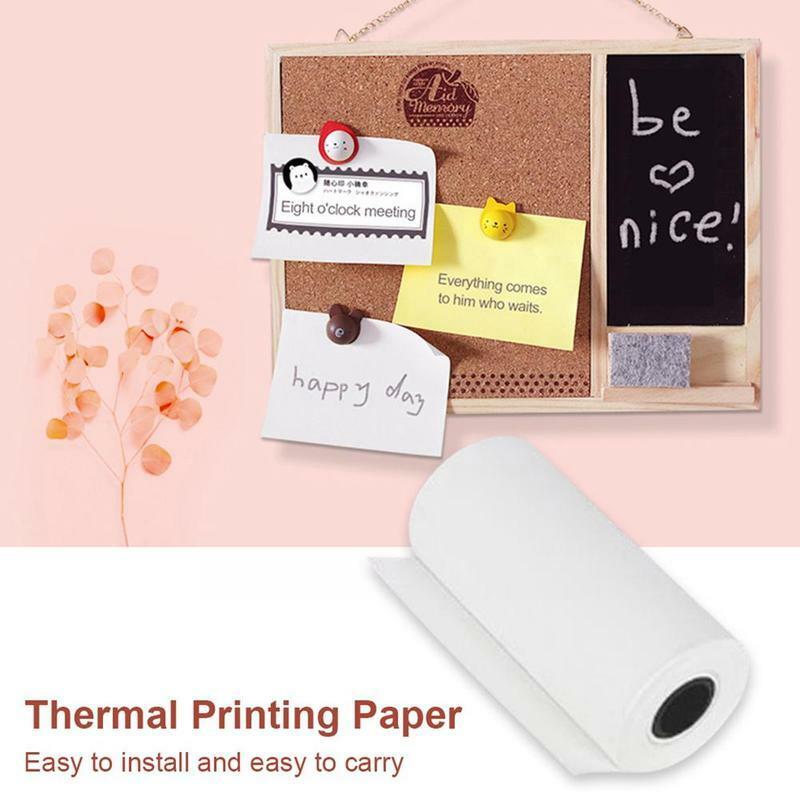 Papel de impresora térmica para cámara de impresión fotográfica, repuesto de etiquetas de impresión instantánea, 57x30mm, U6S7, 5 rollos